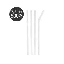(소분500개-스트로우) 자바라-투명 7/21cm