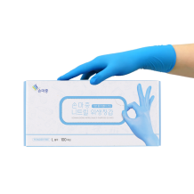 (100매입) 튼튼 니트릴 일회용 주방 위생장갑-블루(S)