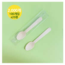 (자작나무/스푼-개별) 16cm (OPP개별포장 100개X20봉)