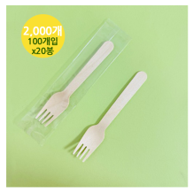 (자작나무/포크-개별) 16cm (OPP개별포장 100개X20봉)