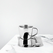 (홈아트) LY43128 스테인레스 에스프레소잔 (스푼세트)