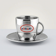 (홈아트) 스테인레스 카푸치노잔(잔+받침) 300ml