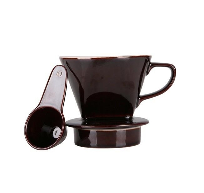 (홈아트) 도자기 드리퍼(1X2)-브라운