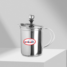 (홈아트) CM001-D (유리뚜껑)스텐 우유거품기-800ml