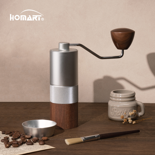 (홈아트)HOM-2021-SW 휴대용핸드밀(스테인레스날)-우드실버(SW)