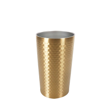 (홈아트) 이중진공 (벌집)스텐컵430ml-골드