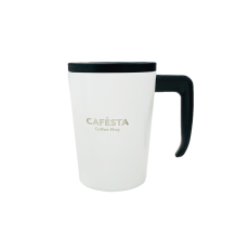 (홈아트) 이중진공 (커피머그)컵330ml-화이트