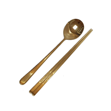 (홈아트)스텐티타늄 수저세트1인(골드)