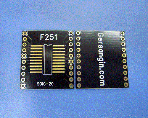 [F251] SOIC 20 - 1.27 변환기판