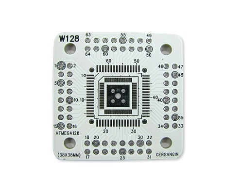 [W128] ATMEGA128_White QFP64 - 0.8mm 변환기판