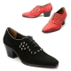 For men, 5072 cowhide suede leather, 7cm high-heel, stud, lace-up, handmade western oxford shoes, 2 colors