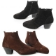 For men, 5046 cowhide suede, inward zipper, platform 7cm high-heel, handmade western ankle boots, 2 colors