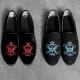 For men, N233 cowhide suede and high-end velvet, crown embroidery, plain toe, handmade loafers, 2 colors