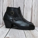 For men, 5047 cowhide box calf leather, inward zipper, platform 7cm high-heels, handmade western ankle boots