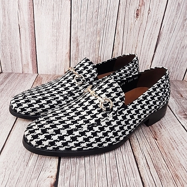 For men, N210 high-end fabric, horse-bit ornament, u-tip, handmade loafers