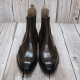 For men, E305 deep dark brown cowhide , no zipper(option), regal wing tip, regular outsole, handmade ankle chelsea boots