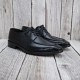 For men, N4100 black saffiano cowhide, lace-up, u-tip, handmade dress shoes