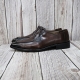 For men, N4100 stained wine cowhide, lace-up, u-tip, handmade dress shoes