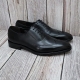 For men, N1066 black cowhide, lace-up, wing tip, handmade oxford shoes