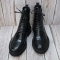 For men, N5025 black box cowhide, lace-up, regal wing tip, handmade commando walker boots