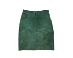 Deep green suede skirt