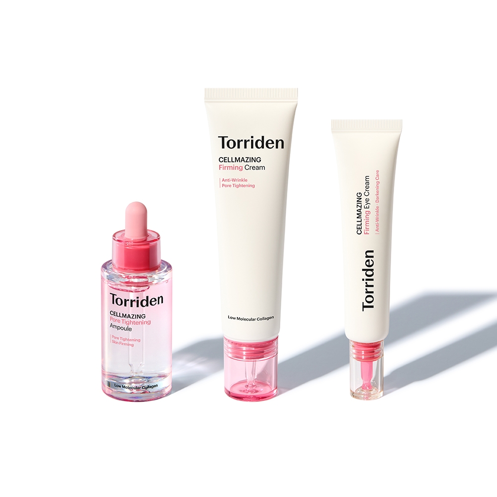 [3종세트] 셀메이징 저분자 콜라겐 모공 탄력 앰플 30ml+탄력 크림 60ml+탄력 아이크림 30ml+(쇼핑백 색상 블루증정)