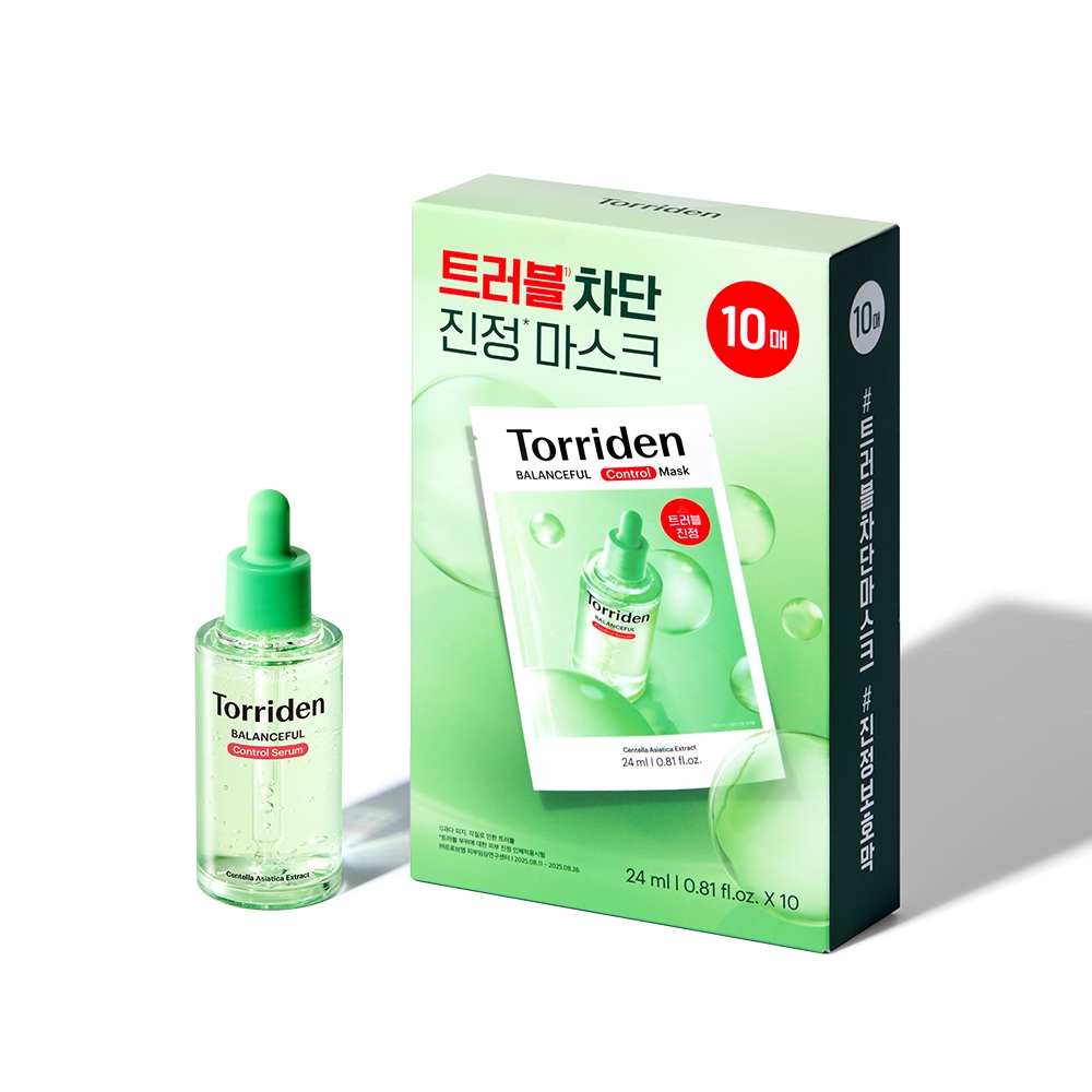 [2종세트] 밸런스풀 시카 컨트롤 세럼 50ml+밸런스풀 시카 컨트롤 마스크 10매+(다이브인 크림 2ml*2매)