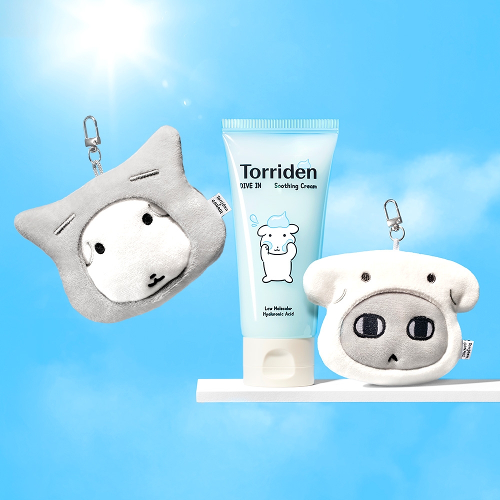 [2월 신규회원 특가템] [가나디 콜라보] [1+1 기획세트] 다이브인 저분자 히알루론산 수딩 크림 100ml+(파우치키링)