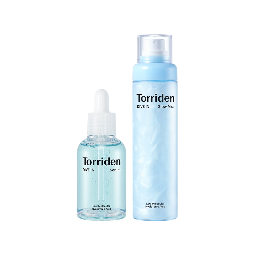 [2종세트] 다이브인 저분자 히알루론산 글로우 미스트 120ml+다이브인 저분자 히알루론산 세럼 50ml+(밸런스풀 토너패드 10매)