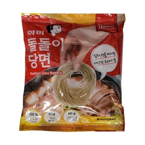 [담짜몰/화미] 돌돌이 찰당면 60g(당면사리/당면)