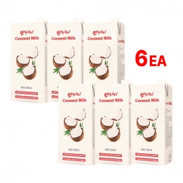 [담짜몰/무료배송] NCC 엔씨씨 프리미엄 코코넛 밀크 1000mlx6ea 식물성 우유 라떼 카페 비건 음료