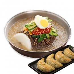 [담짜몰/엄니맘1982] 물/비빔냉면(2인분) + 고기/김치 왕만두(700g) 냉면만두 밀키트 세트