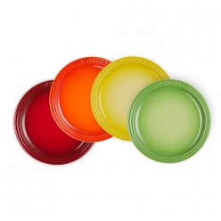 레인보우 원형접시19cm 4P세트 (옵션선택)