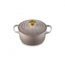 시그니처 원형냄비 16cm-넛메그(골드놉)