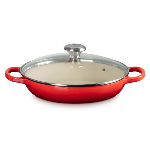 시그니처 뷔페캐서롤(유리뚜껑) 26cm-빨강