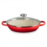 시그니처 뷔페캐서롤(유리뚜껑) 26cm-빨강