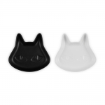 캣 접시 2P세트-블랙&화이트