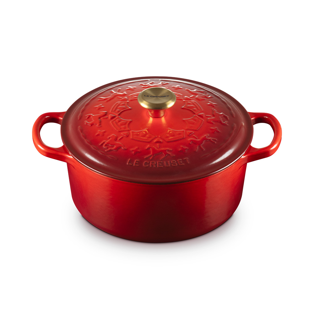 홀스릴리프 시그니처 원형냄비 22cm-빨강