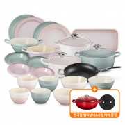 [냄비&수분커버 증정] 뉴 클래식 무쇠&스톤웨어 4인 세트 (25P)