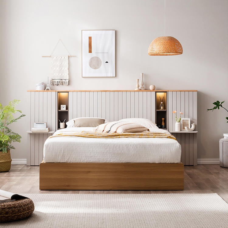 [지금핫딜! 놀라운 혜택]★BEST of Best★ 리디아 LED 원목침대(SS/Q/K)