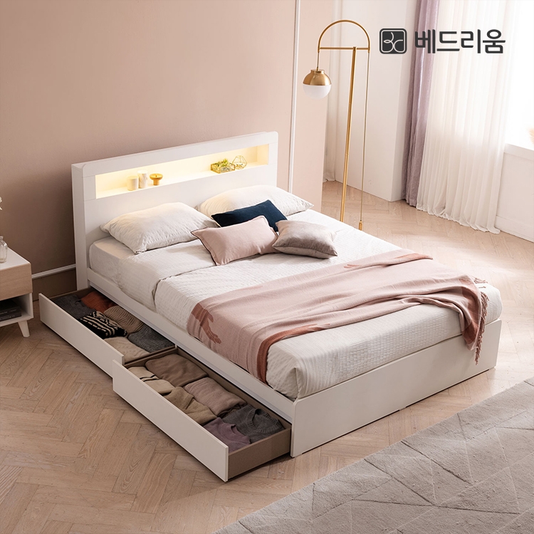 ★최저가/수도권 무료★ 유노이아 조명침대(SS/Q)_매트리스제외