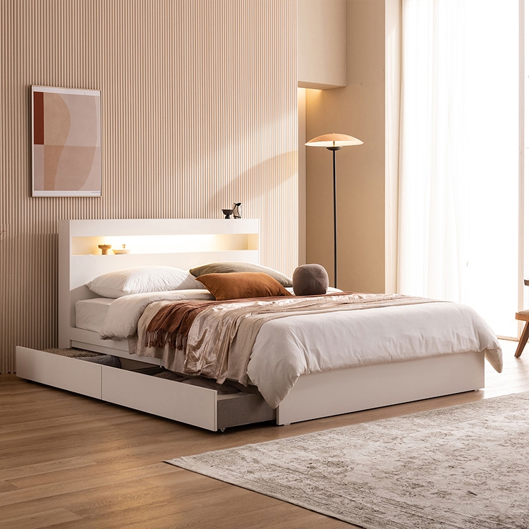 파인드 LED 서랍형침대(SS/Q)+독립자카드매트리스 SET