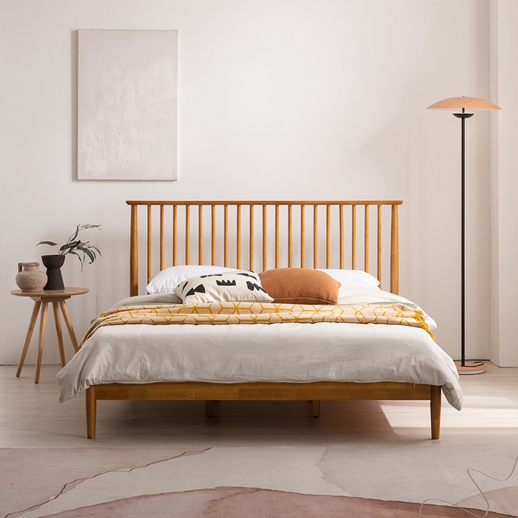 스칸디 러버우드 원목 침대 (SS/Q)