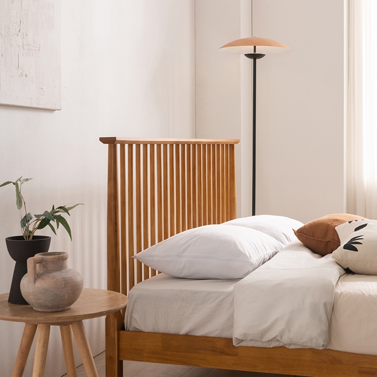 스칸디 러버우드 원목 침대 (SS/Q)