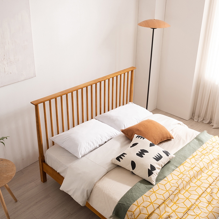 스칸디 러버우드 원목 침대 (SS/Q)