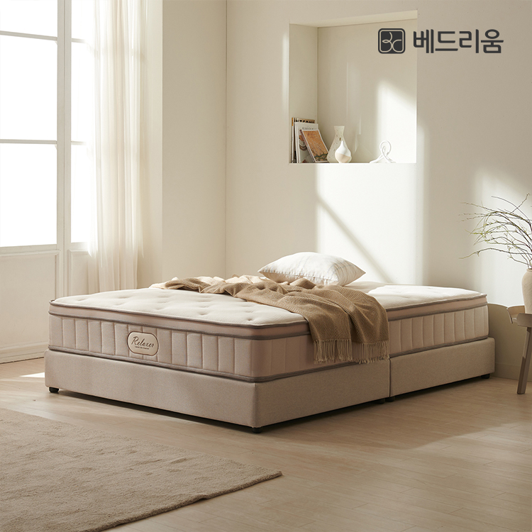 ★허리에 좋은★ 릴렉서 허리특허 유로탑 매트리스(S/SS/Q/K/LK)_쿠션 경도선택 옵션