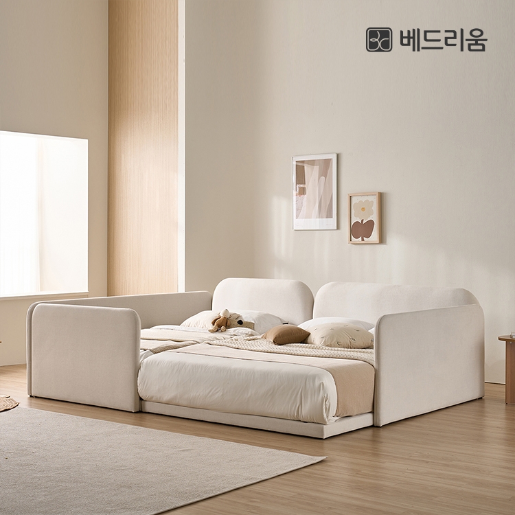 라온 패브릭 패밀리침대 SS+SS / SS+Q / Q+Q (슬림헤드/볼드헤드)