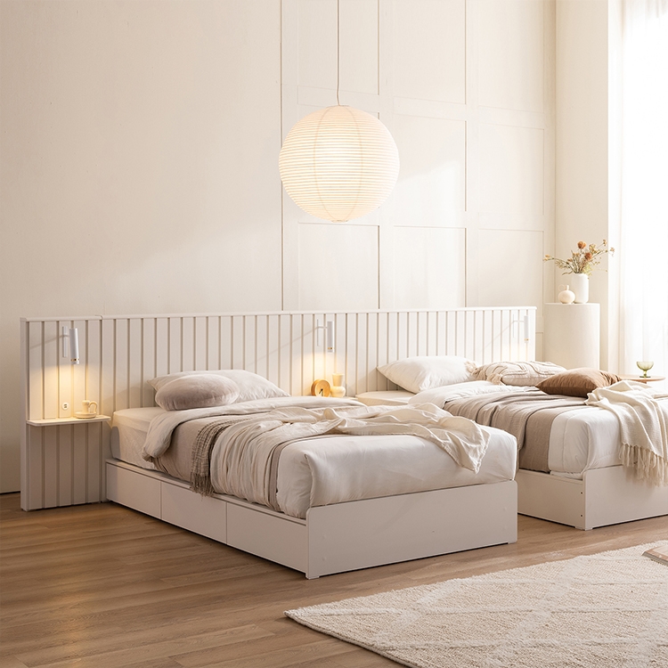 ★인가상품!최종추가할인★브리서 호텔형 수납 침대 (SS)(Q/K)