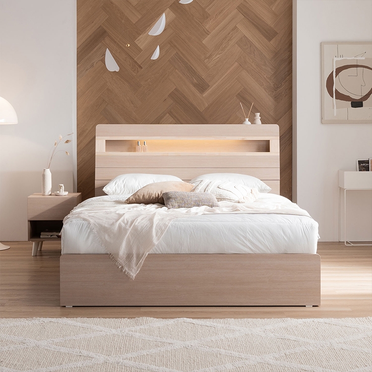 NEW 스마트메이트 편백 LED 수납침대(SS/Q/K)+NEW코지슬립 유로탑 SET