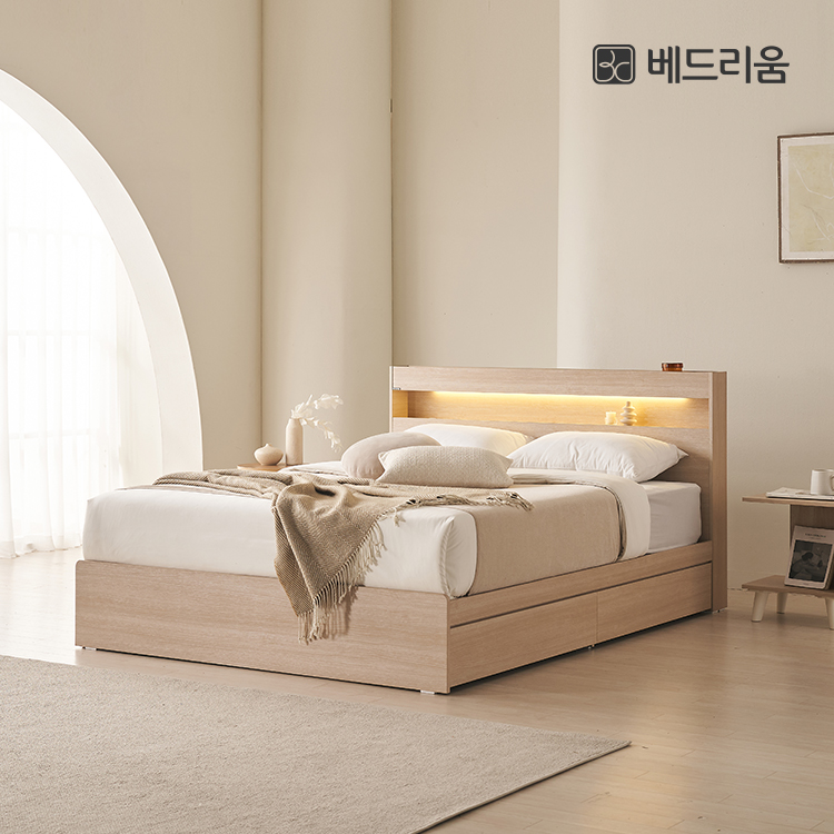 시그널 LED 서랍침대(SS/Q)+스위트에디션매트리스(경도선택) SET